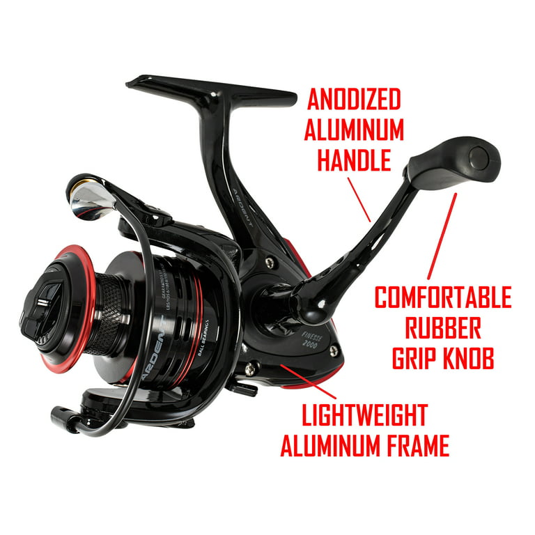 Ardent Finesse Freshwater Spinning Reel, Size 2000, 6.0:1 Gear Ratio,  Lightweight Graphite Frame