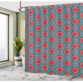 thumbnail image 4 of Ambesonne Ethnic Shower Curtain, Oriental Mandala Like Motifs, 69"Wx75"L, Teal Orange and Magenta, 4 of 4