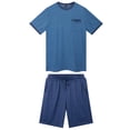 thumbnail image 6 of GENTS BLISS Men Pajamas Set Crewneck 2 Piece Set Short Sleeve Shirt with Color Block Pocket and Soft Shorts Loungewear, 6 of 11