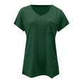 thumbnail image 6 of Kureaily Pocket Detail Short Sleeve T Shirt With Contrast Trim Casual Comfort Fit Tee Top For Everyday Wear Casual Basic Tops, 6 of 6