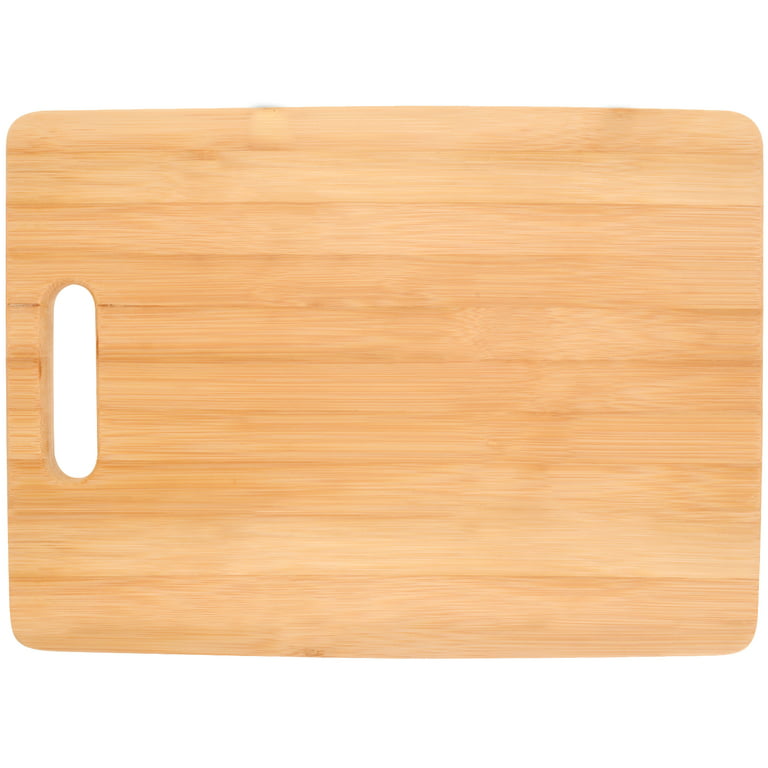 Large Bamboo Cutting Board with Silicone Grip - Laser-Engraved