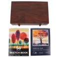 thumbnail image 2 of Ensemble d'Art en Bois, Kit de Peinture et Dessin Robuste, Boîte de Rangement Pliable 142 Pcs pour l'École, 2 of 7