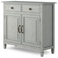 thumbnail image 6 of Connaught 40 inch Wide Solid Wood Traditional Entryway Storage Cabinet in Fog Grey, 6 of 15