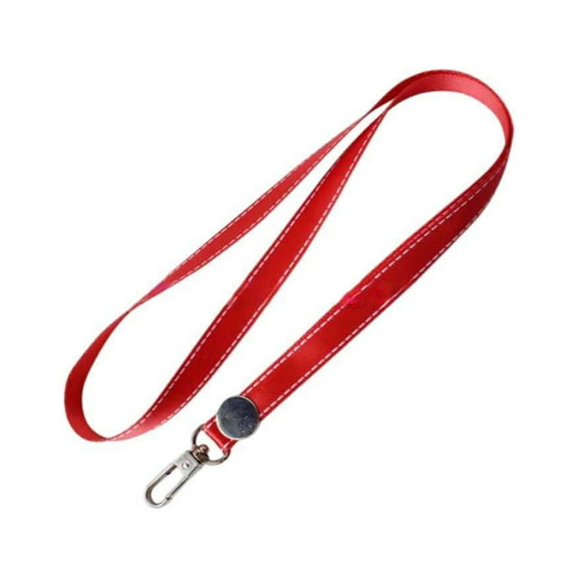 Hi,Fancy Nylon Tags Lanyard ID Card Name Neck Strap Phones Webbing Holder Metal Buckle Keychain Rope for Business Event Red