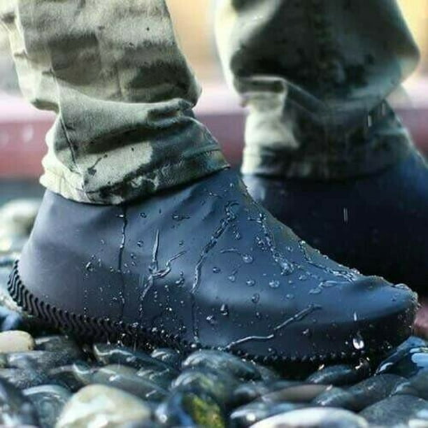 Couvre-chaussures unisexe en Silicone, imperméable, réutilisable,  antidérapant, contre la pluie - Bleu