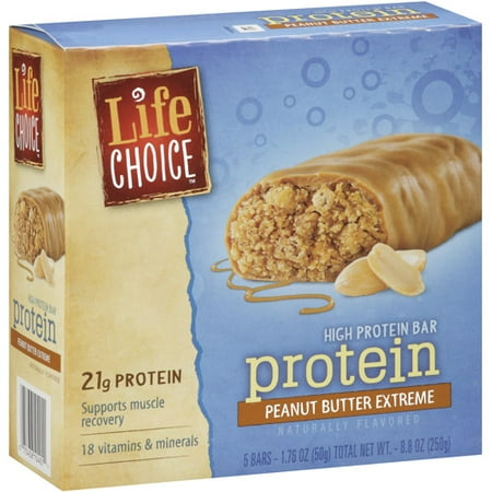Life Choice Peanut Butter Extreme High Protein Bar, 5-Pack