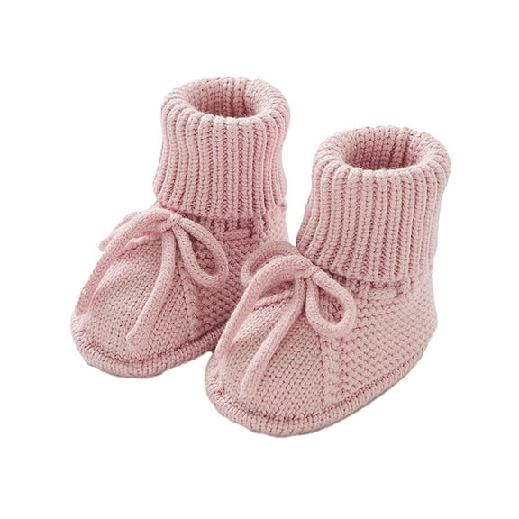 Otqutp Birthday Footwear for Toddler Girls Baby Booties Sock Shoes Hand Knitting Crochet Boy and Girl Cozy Shoes for 0 to 12 Months
