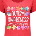 thumbnail image 4 of Inktastic Autism Awareness Support and Understanding Puzzle Pieces Women's Plus Size T-Shirt, 4 of 5