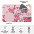 thumbnail image 4 of Pink Valentine's Gnomes Doormat Outdoor Entrance 24"x36", Love Heart Checkered Stripe Absorb Moisture Dirt Door Mats, Non-Slip Rubber Backing Floor Mats Indoor, Low-Profile Front Door Rugs, 4 of 9