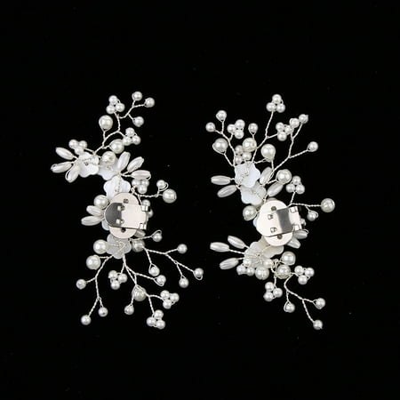 

1 Pair Rhinestone Pearl Shoe Clips Wedding Party Shoes Charm Decorations - 3 as described 3