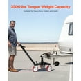 thumbnail image 3 of KFFKFF Trailer Mover, 3500lbs Load Bearing Capacity, 18 inch and 22 inch Adjustable Height Trailer Mover, Equipped with 2 inch Hitch Ball, Variable Handle Length, 8-inch Rotating Wheels, 3 of 9
