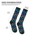 thumbnail image 2 of Lsque Retro Bright Pineapple Pattern Sport Compression Socks for Men & Women 15-20 mmHg Knee High Nurse Pregnant Running Medical and Travel Athletic, 2 of 6