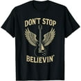 thumbnail image 2 of 100% Cotton Don’t Stop Believing 80s 90s Classic Rock Graphic T-Shirt, 2 of 5