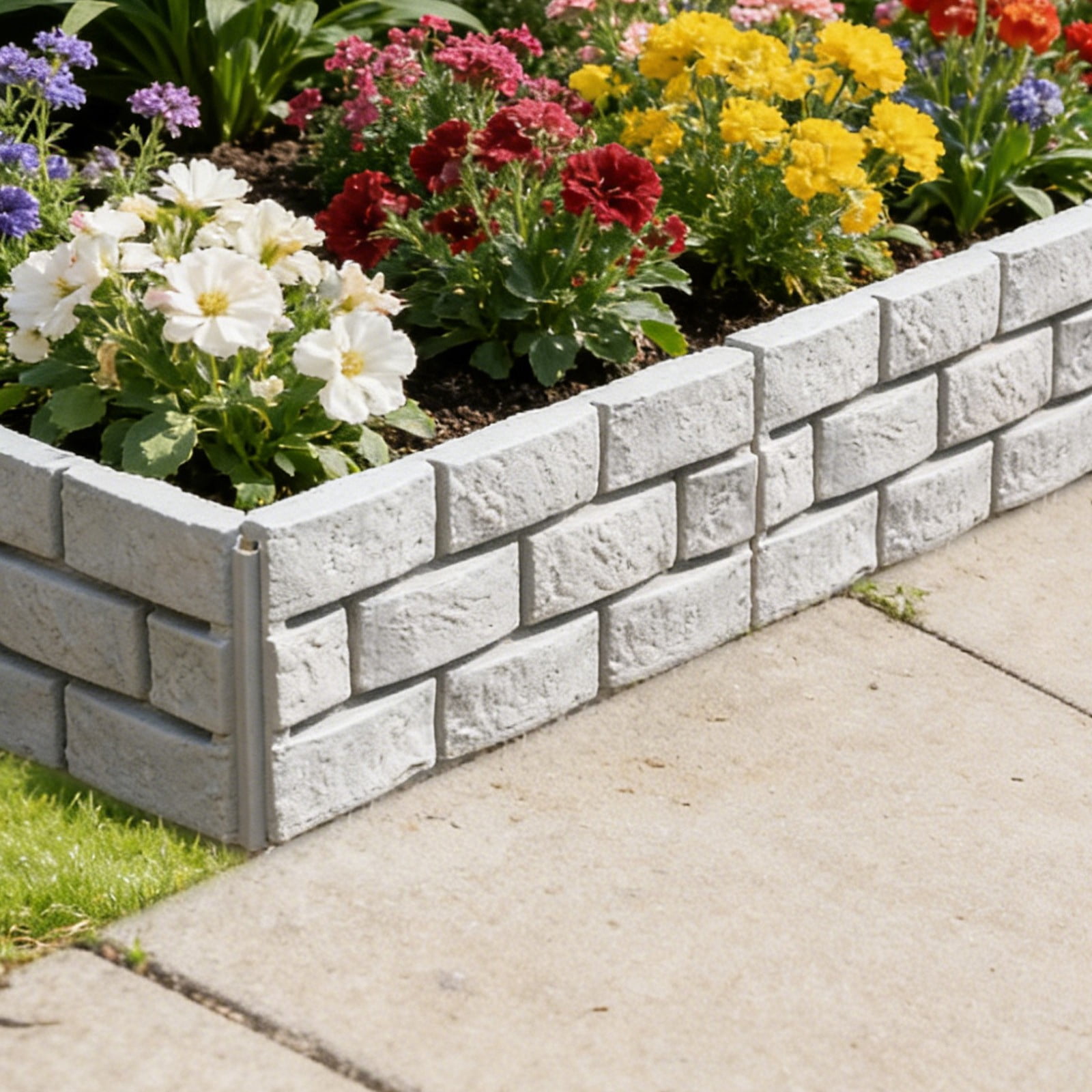 Plastic Garden Fence Panel, Modular Connectable Picket Fencing for Villa Courtyard & Vegetable Garden, Landscaping Border Edging, 17.32" x 12.6", AKLJWH