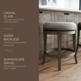 thumbnail image 2 of Maven Lane Alexander Backless Bar Stool, Reclaimed Oak and Ash Grey, Set of 2, 2 of 6