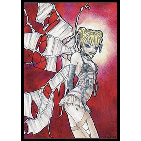 Broken Fairies - Red Laminated & Framed Poster (24 x 36)