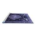 thumbnail image 2 of Ahgly Company Machine Washable Indoor Square Animal Blue Traditional Area Rugs, 7' Square, 2 of 4