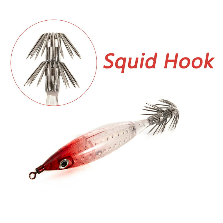 Pacnp Squid Hook Fishing Lures Squid Bait Fish Lure 3D eyes For Fishing  Tackle 