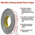 thumbnail image 4 of Canopus Double Sided RP45 Roll, 0.75inx5yd, Heavy Duty, VHB Outdoor Indoor Mounting, Waterproof Acrylic Adhesive Tape, Gray, 4 of 5