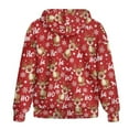 thumbnail image 4 of Garronmavis Christmas Reindeer Women Full Zip Up Oversized Sweatshirts Smooth Loose Womens Fashion Tops Hoodies Washable Casual Long Sleeve Outerwear Winter Outfit with Pocket, 4 of 7