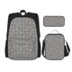 thumbnail image 1 of Balery Black And White Houndstooth Mochila Escolar 3 en 1 para Niños - Mochila Resistente con Lonchera Térmica y Estuche - Mochila Escolar para Niños y Niñas, 1 of 7