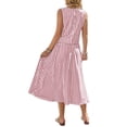 thumbnail image 4 of Conjuntos de Falda 2 Piezas para Mujer, Camisetas Sin Mangas A Rayas Verano, Vestido Midi, Vacaciones Juego. Rojo L, 4 of 7