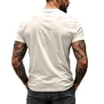 thumbnail image 4 of Trgacdwlo S-4XL Mens Big and Tall Shirts V Neck Short Sleeve Shirts for Men Gym Muscle Athletic Summer Quick Dry Beige Shirts for Men, 4 of 6