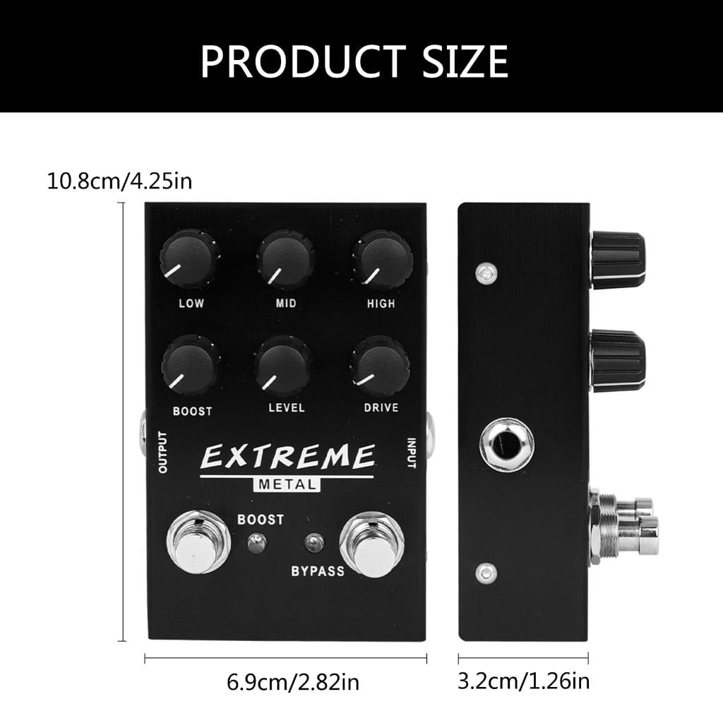 CEORPER Metal Distortion Guitar Effect Pedal Guitar Effector Alloy Texture Delay Guitar Effects Pedal for Music Enthusiasts