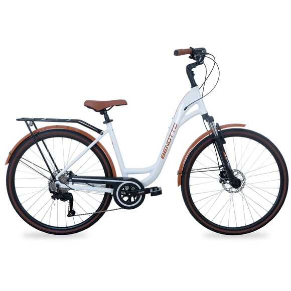 Bicicleta BENOTTO City BLINK R700C 9V. FS Frenos Doble Disco Hidraulico Aluminio Blanco/NegroTalla:UN
