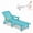 Aruba, variant on Cobiod Outdoor HDPE Chaise Lounge Chair,5-Position Adjustable Reclining Lounger with Wheels & Cup Holders,350lb Capacity,Overall length 78" , Grey