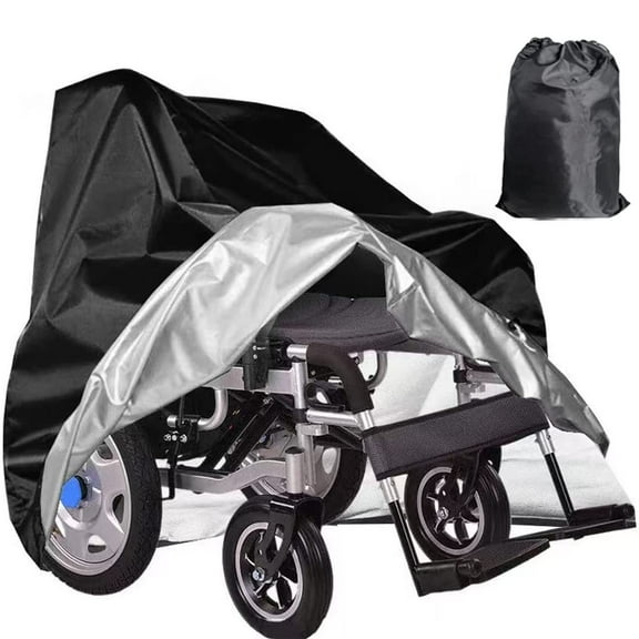 MODANU Electric Wheelchair Cover 39.3 x 29.5 x 39.3 inch Waterproof for Travel Heavy Duty Mobility Scooter Cover Outdoor Protector from Rain UV Dust Dirt, Black