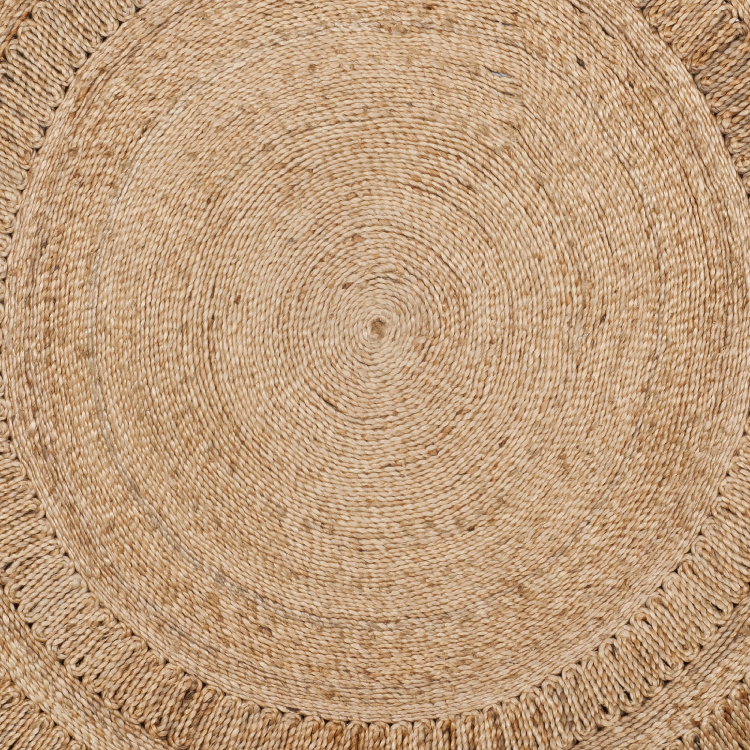 SAFAVIEH Natural Fiber Rodina Geometric Braided Jute Area Rug, Natural, 8' x 8' Round