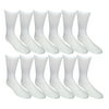 12 Pairs of excell Womens Cotton Crew Socks, Solid, Ladies Athletic
