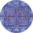 thumbnail image 1 of Ahgly Company Indoor Round Persian Blue Traditional Area Rugs, 7' Round, 1 of 4