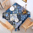 thumbnail image 2 of Pioneer Flower Floral Print Pattern Square Tablecloth,Waterproof Square Table Cover,Wipeable Spillproof Washable Table Cover for Home Kitchen Party Decor 42"X42"(107x107cm), 2 of 6