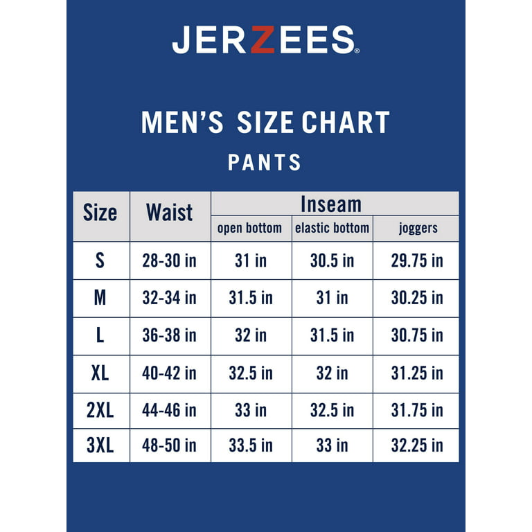 Jerzees Men's and Big Men's Fleece Elastic Bottom Sweatpants, up