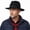 Black, variant on 100% Wool Wide Brim Fedora Hat Men Women Classic Felt Panama Jazz Trilby Adjustable - Black