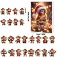 thumbnail image 2 of Countdown Sets Christmas 2D Flat Monkey Print Pendant Halloween Cute Cartoon Acrylic Calendar AI Tree Décor, 2 of 5