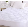 thumbnail image 2 of KASENTEX Quilted Fitted Mattress Pad & Protector with 18 Inches Deep Pockets, 300 TC Cotton Jacquard Fabric Front & Down Alternative Fill, Cozy & Ultra Soft – Hypoallergenic, QUEEN 60x80in., 2 of 7