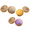 53| (Yellow & White & Purple), variant on Giant Glitter Dumpling, Giant Dumpling Squishy, Mega Rainbow Dumplings, Large Stress Relief Sensory Ball for Adults (Purple)