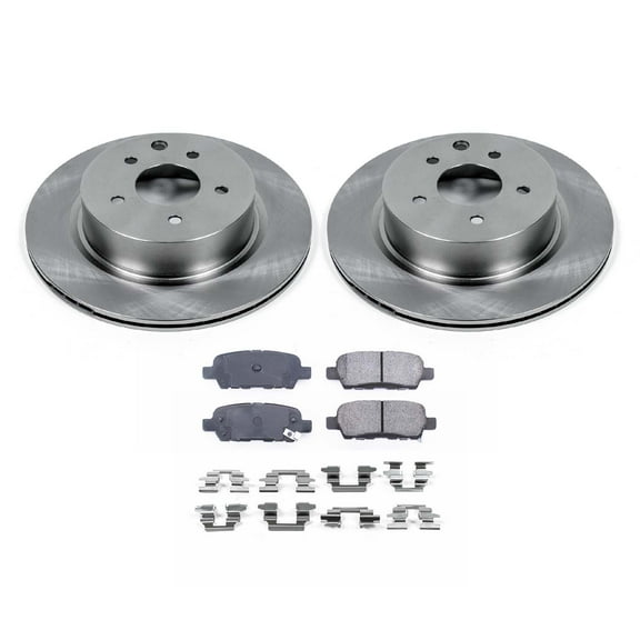 Ultimate Brakes Rear Ceramic Brake Pad and Rotor Kit with Hardware WM80857