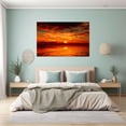 thumbnail image 4 of Orange Sunset Ocean Framed Canvas Wall Art, Modern Decor for Living Room Bedroom Bathroom Office Ready to Hang12"L x 8"W, 4 of 10