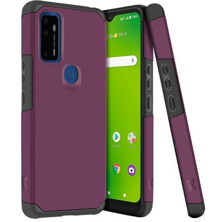 Compatible for Cricket Dream 5G / at&t Radiant Max 5G Shockproof Cover Case - Purple