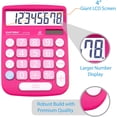 thumbnail image 3 of Calculadora Oficina y Hogar CATIGA CD-8185 - LCD 8 dígitos - Uso en escritorio y movimiento (Rosa), 3 of 3