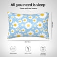 thumbnail image 4 of KLL Daisies Flowers Pattern Silk Pillowcase for Hair and Skin Standard Size 20"X 30" Soft Breathable Pillow Covers for Sleeping, 4 of 6