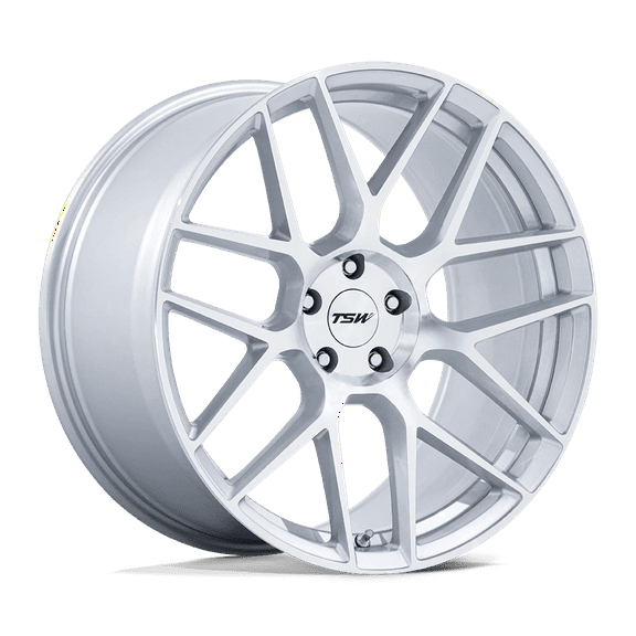 TSW Flow Formed Aluminum Wheel TW002 18x8.5 5x4.5 G-SLV-MACH 35mm, TW002SD18851235