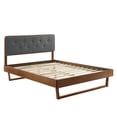 thumbnail image 4 of Modway Bridgette Queen Wood Platform Bed with Angular Frame in Walnut/Charcoal, 4 of 10