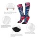 thumbnail image 3 of Fotbe Red And Blue Leaves Calcetas Divertidas Estampadas para Hombre y Mujer, Calcetas de Algodón hasta la Rodilla para Caminar, Correr, Enfermería y Embarazo, 3 of 6