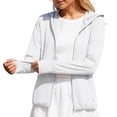 thumbnail image 3 of jiaxiM Womens Hoodie Upf 50+ Uv Protection Long Sleeve Zip Up Quick Dry Womens Shirts Spring Jackets for Women with Pocket Hiking Outdoor, 3 of 5