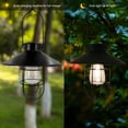 Hanging Solar Lantern Outdoor DHF10 Black Metal Vintage Lanterns Warm